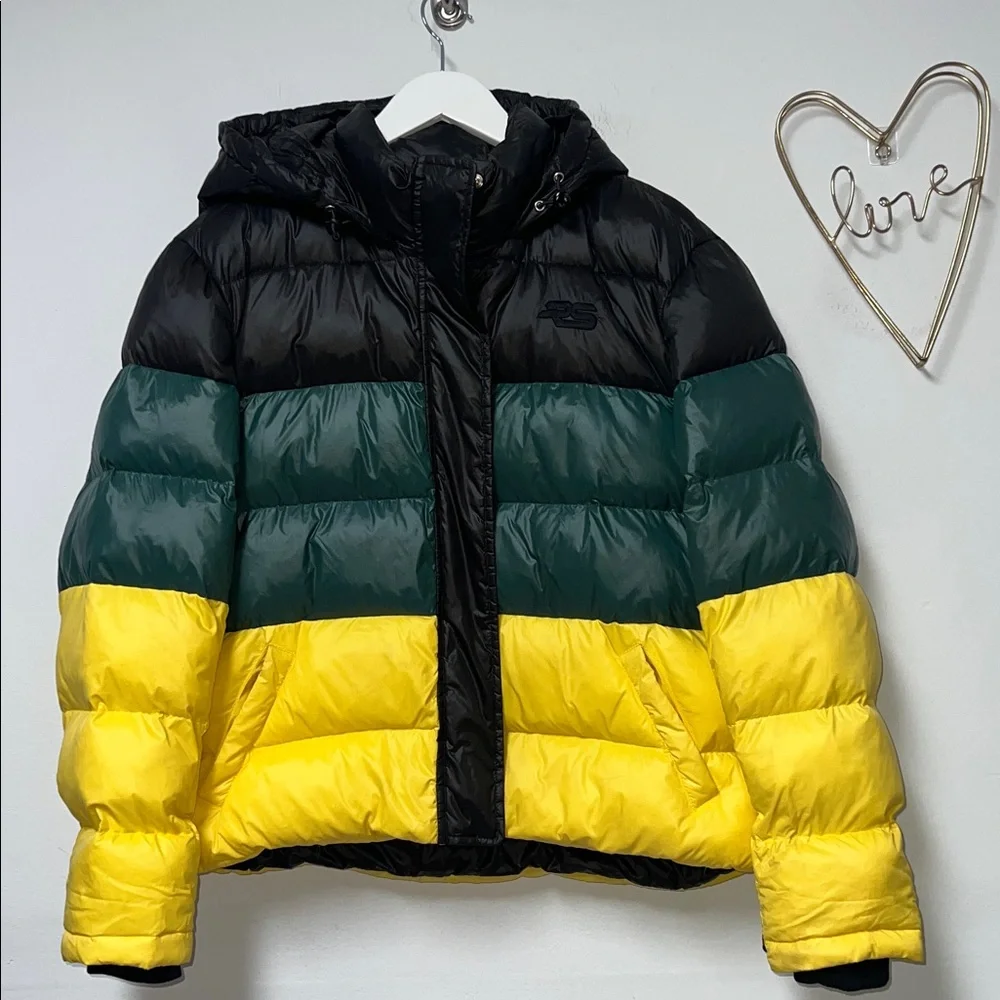 Proenza Schouler white label Puffer hooded coat Jacket - Black, Green, Yellow S